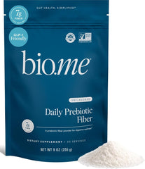 Bio.me frasco delantero mostrando el producto y facilidad de uso