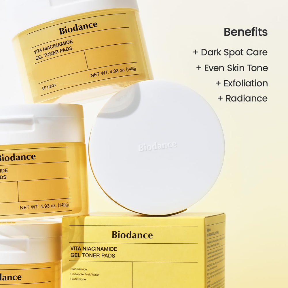 BIODANCE paquete de pads en botiquín, organización y rutina eficaz