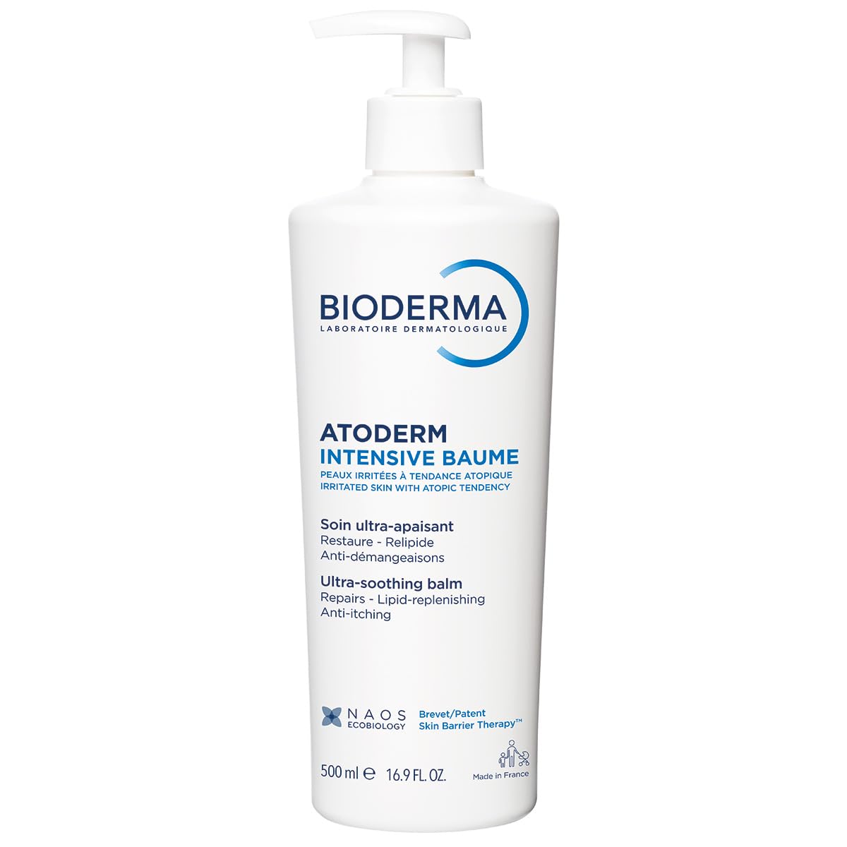Bioderma envase frontal del bálsamo Atoderm mostrando tamaño y diseño