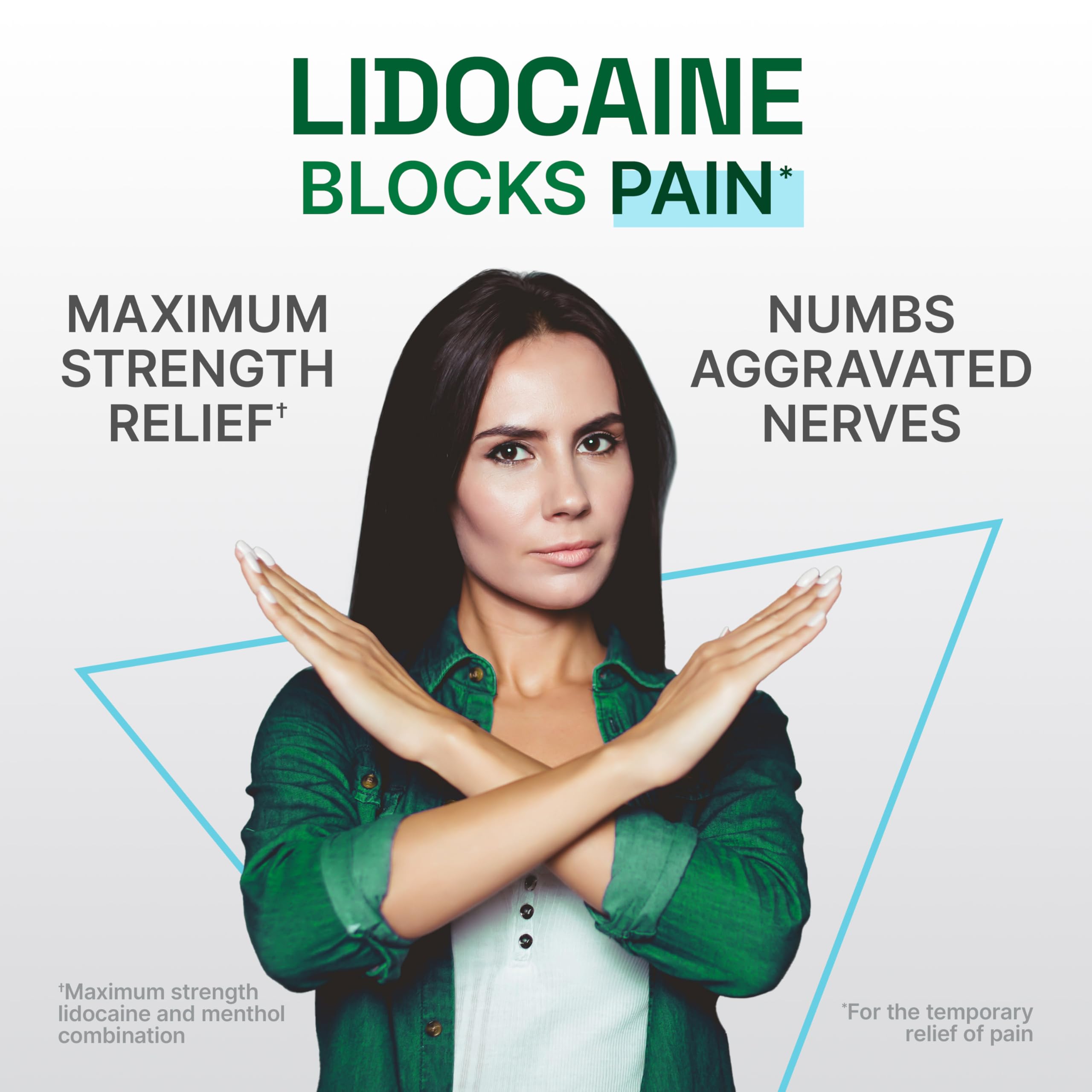 Biofreeze parche colocado en el cuello adaptándose al contorno para confort y sujeción
