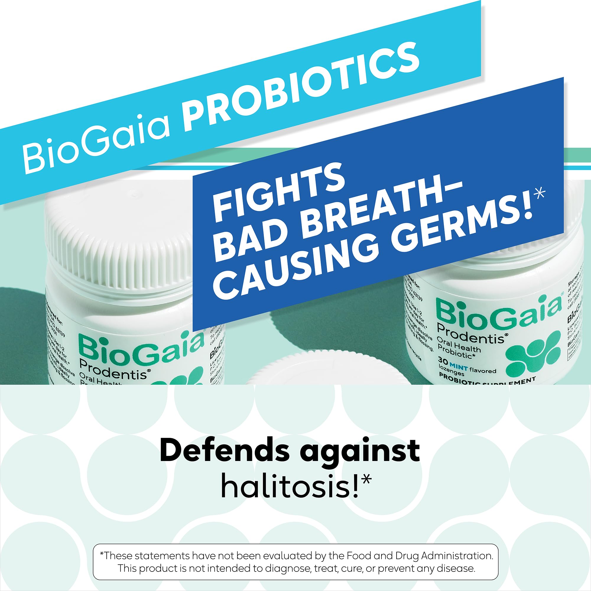 BioGaia Prodentis demostración en boca que facilita administración sin masticar