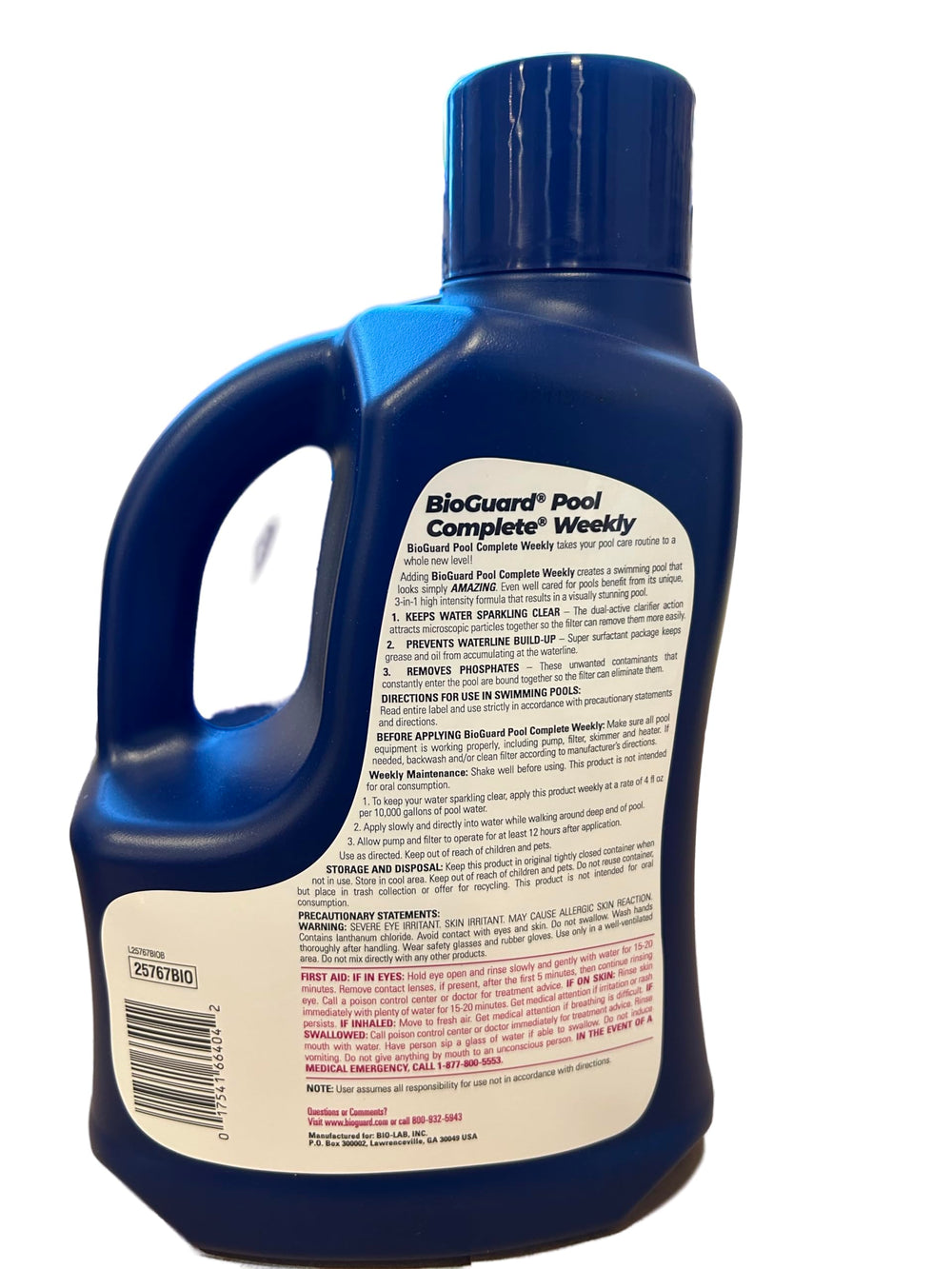 BioGuard primer plano del producto mostrando textura líquida y concentración efectiva