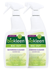 Biokleen Bac-Out frente del envase mostrando diseño y beneficio ecológico