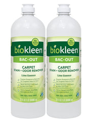 Biokleen Bac-Out frente del envase mostrando etiqueta y beneficio ecológico