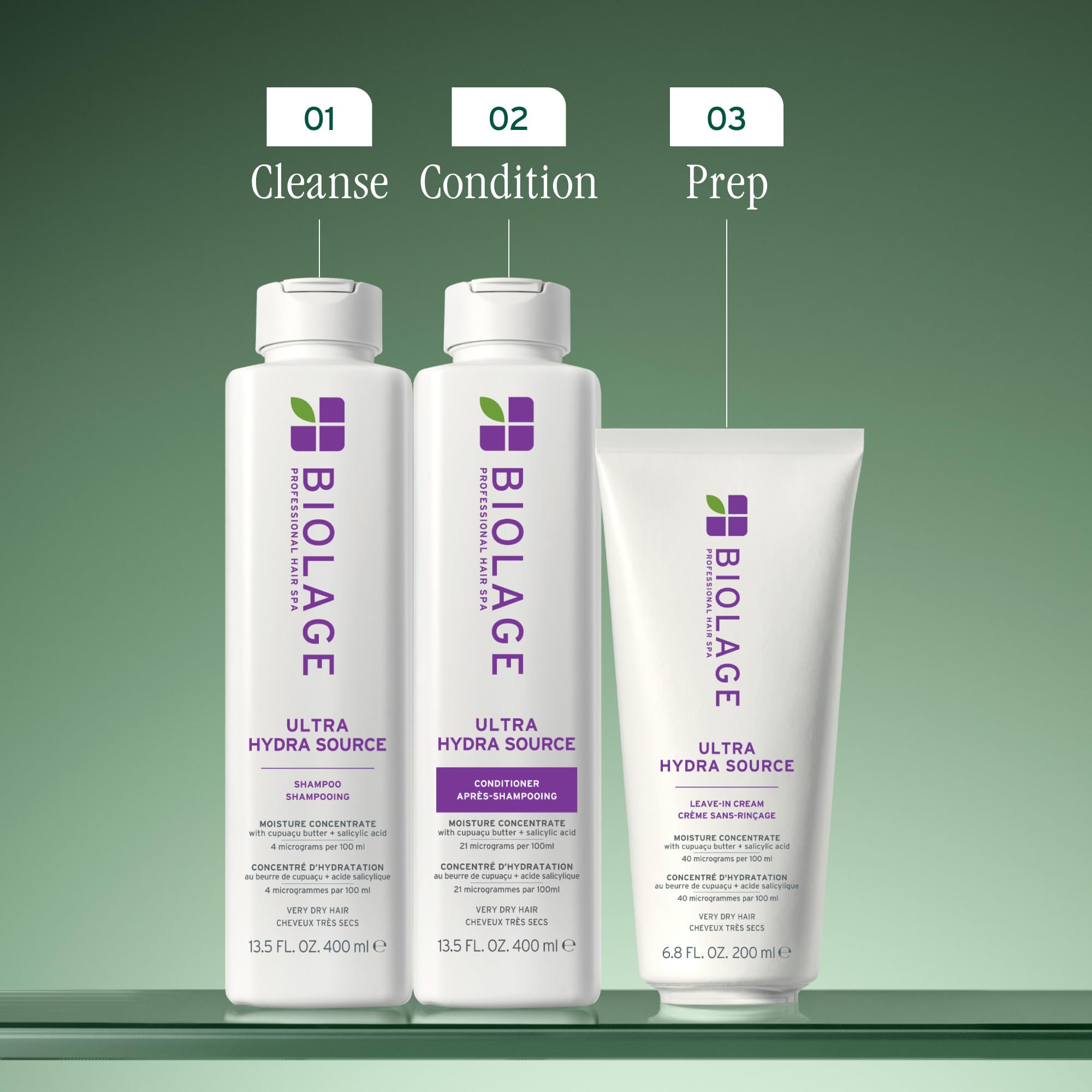 Biolage uso en la ducha aplicando shampoo, mejora la manejabilidad