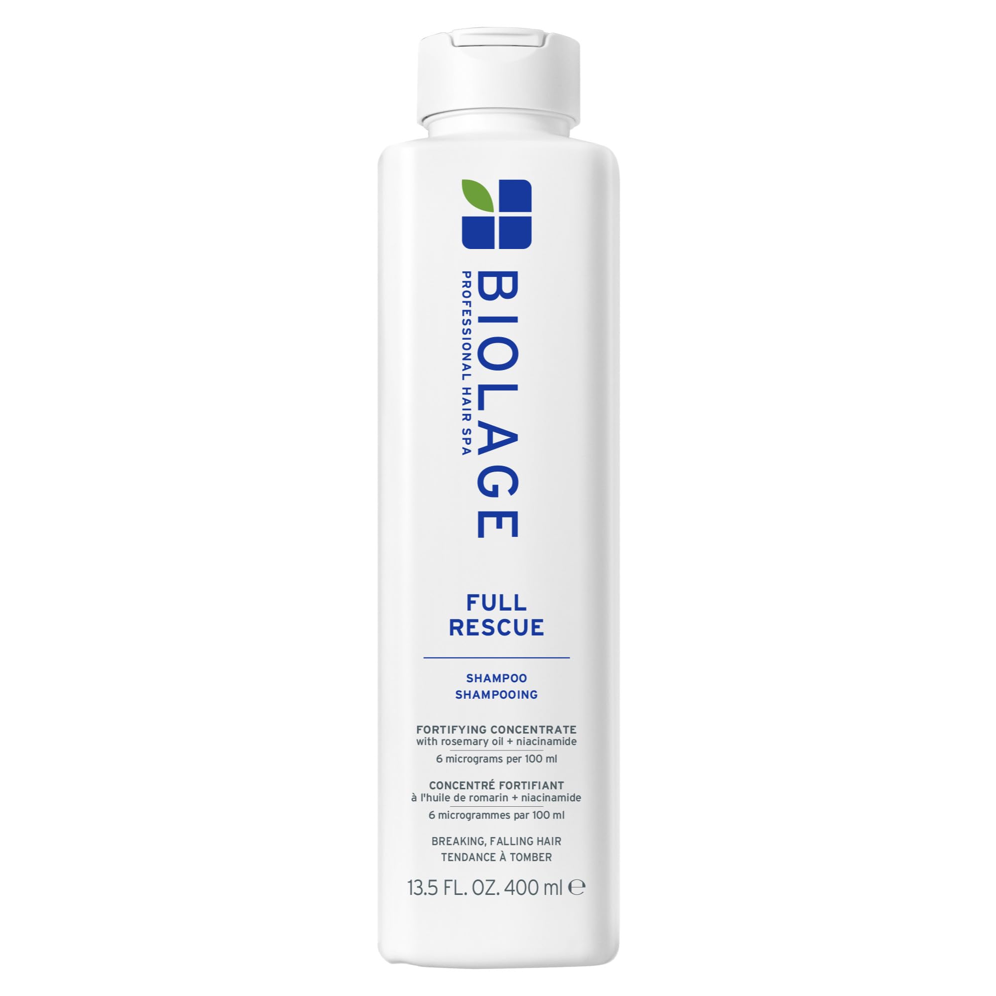 Biolage Full Rescue frontal mostrando envase y beneficio de densidad instantánea