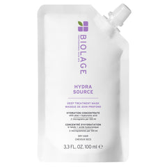 Biolage mascarilla frente mostrando el envase y beneficios de hidratación