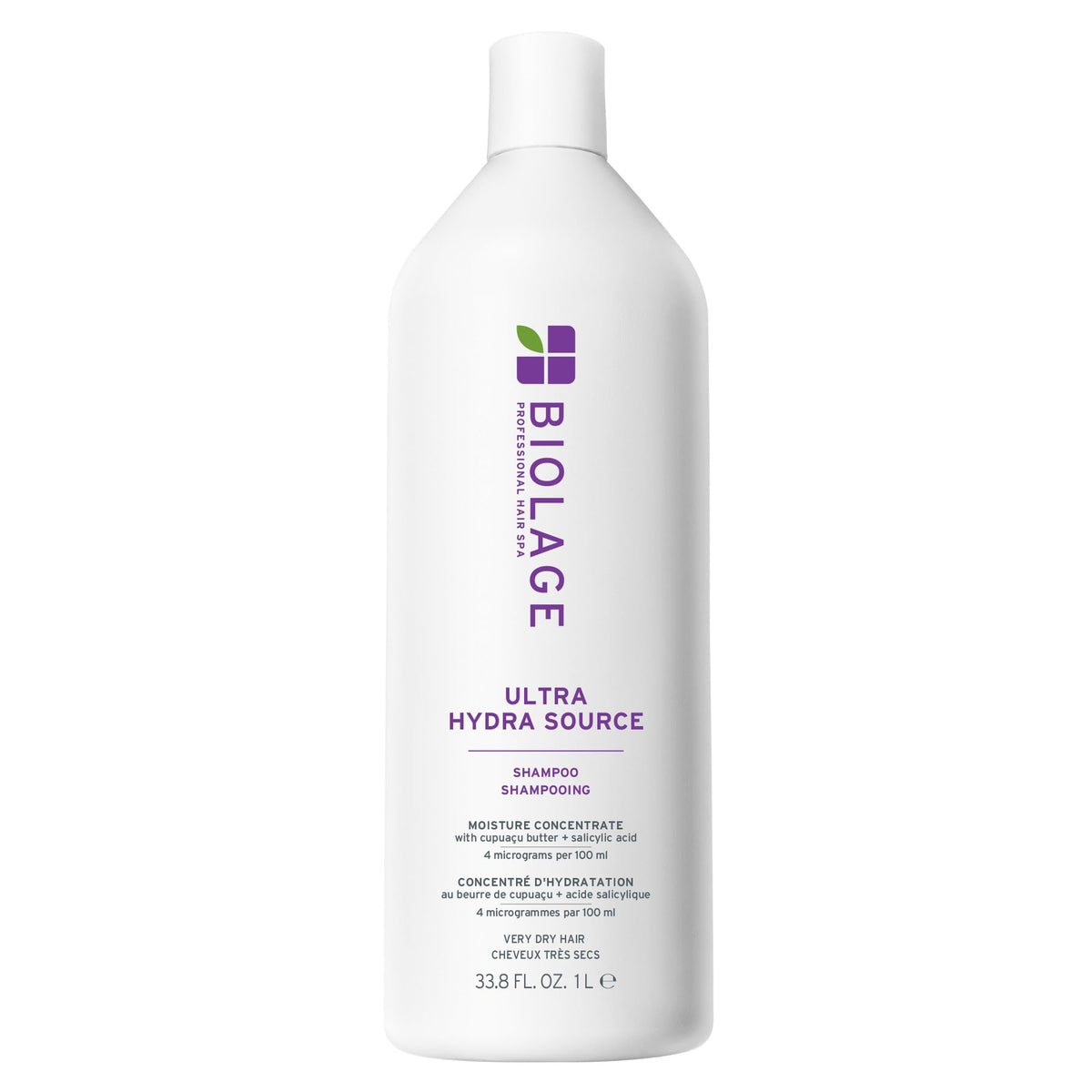 Biolage botella frontal mostrando diseño y referencia, hidratación visible