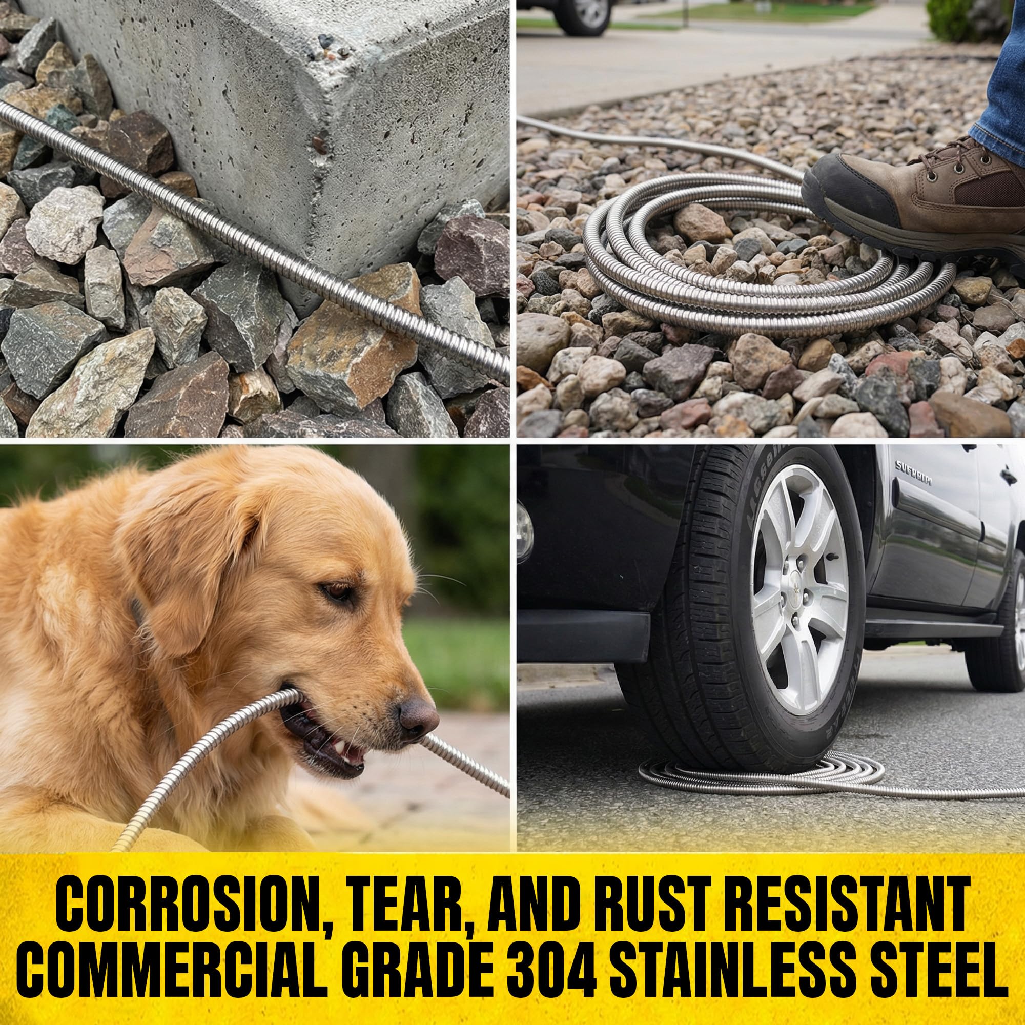 BIONIC STEEL manguera enrollada en reel para almacenamiento ordenado