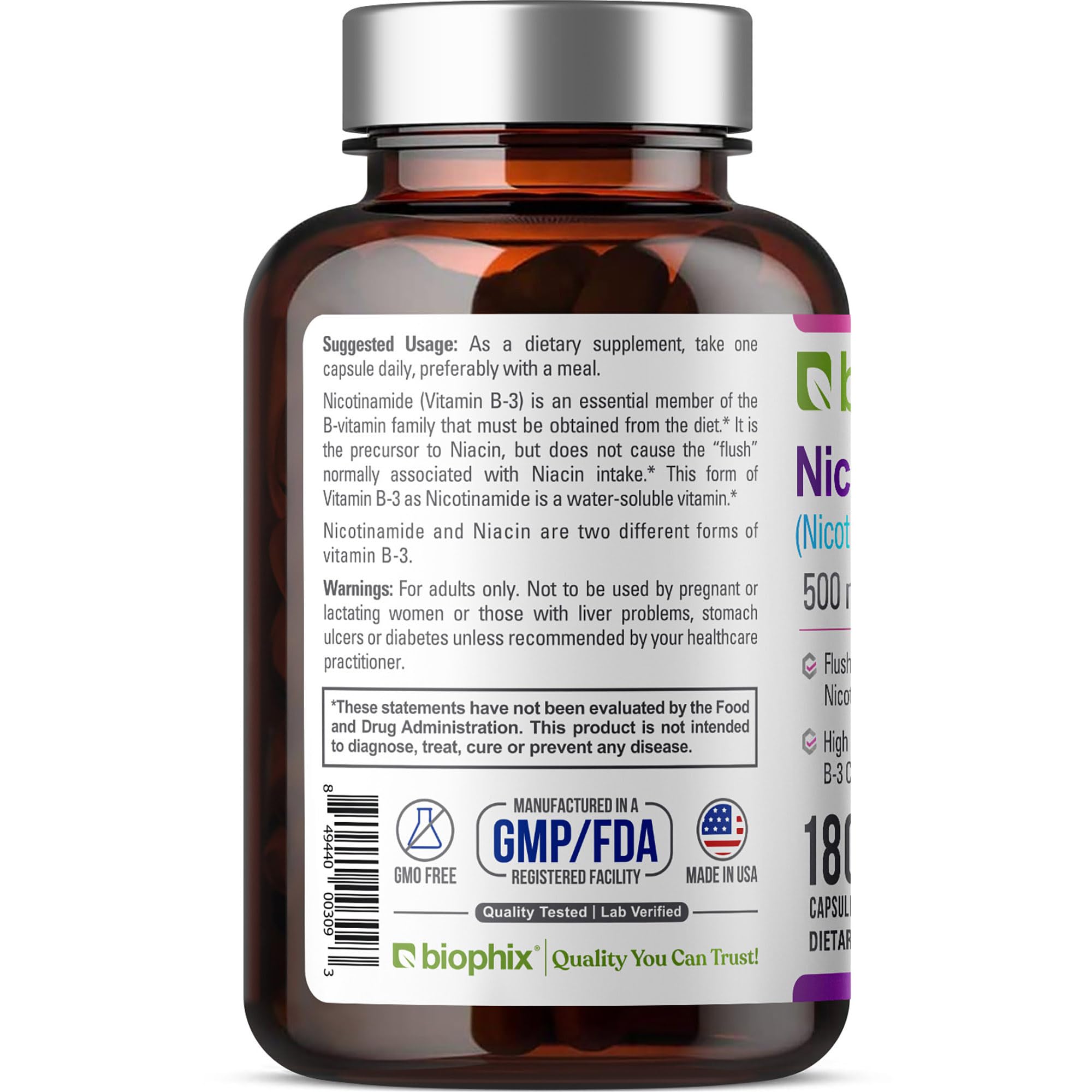 biophix sello de certificación GMP en etiqueta, respalda control de calidad