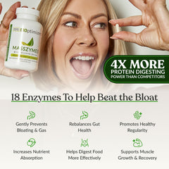 BIOptimizers MassZymes cápsula mostrada de cerca para ver textura y tamaño
