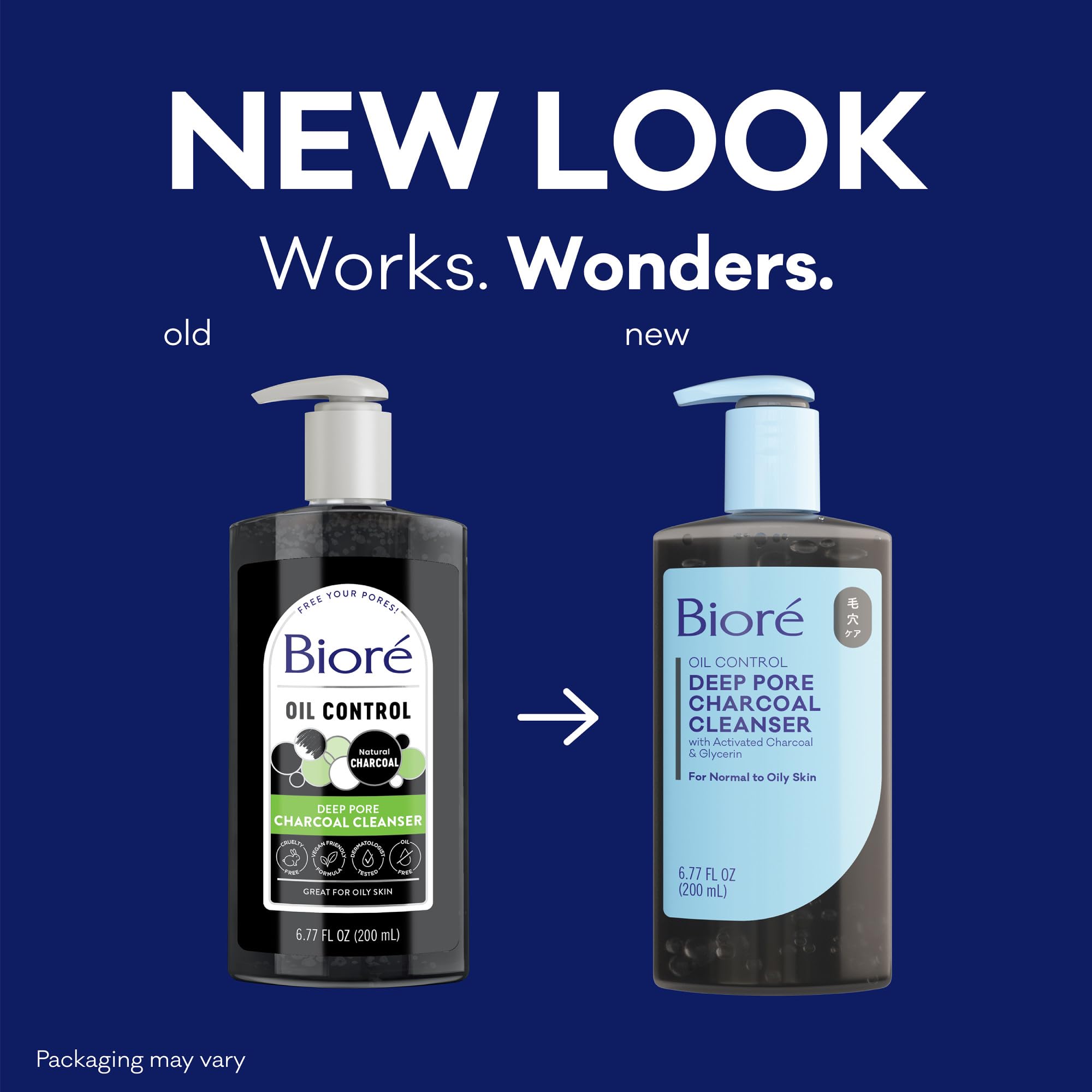 Bioré textura en gel negro con carbón para limpieza profunda
