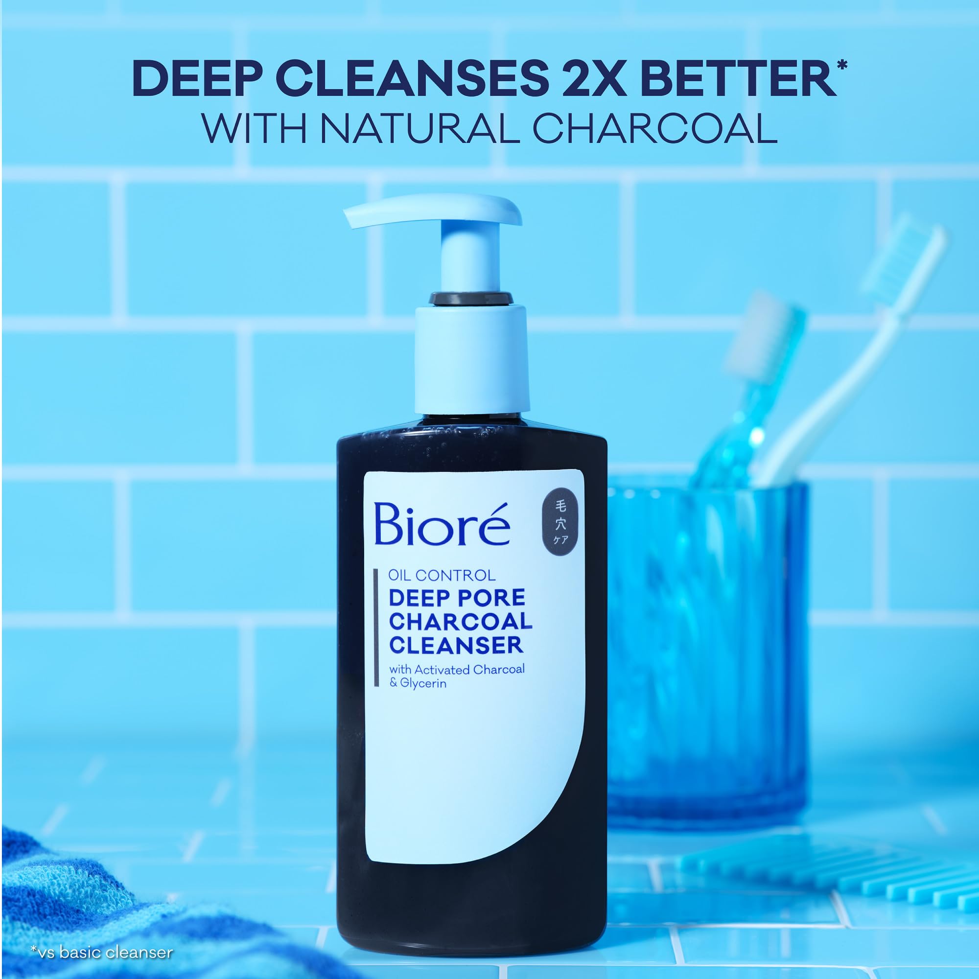 Bioré producto en uso sobre rostro masculino para controlar brillo
