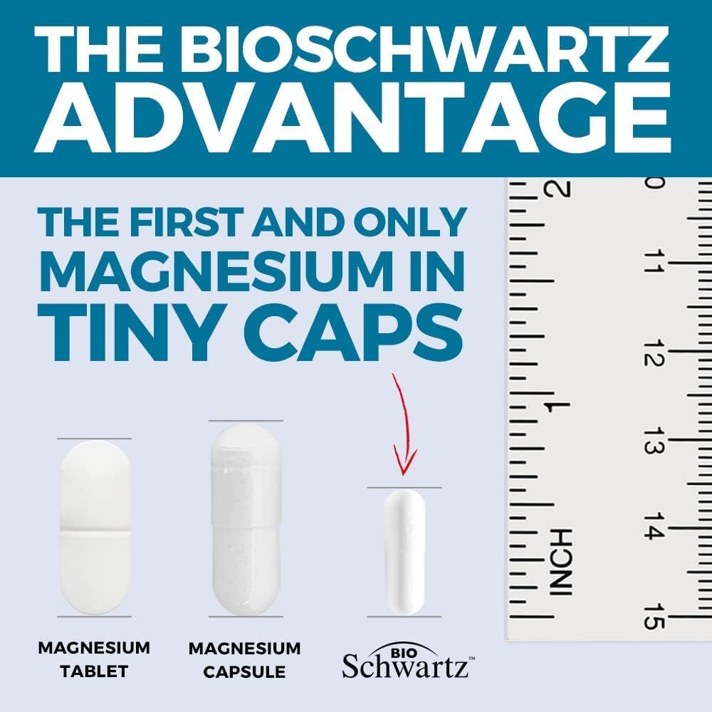 BioSchwartz frasco abierto con 180 cápsulas, ventaja de suministro prolongado