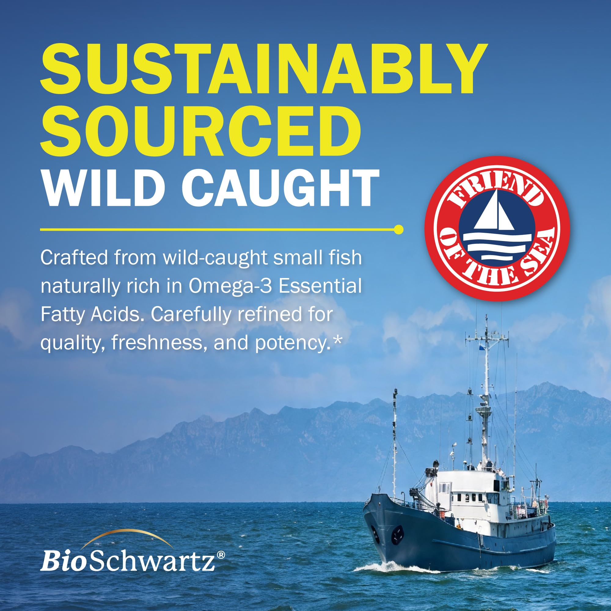 BioSchwartz representación de pesca sostenible y origen salvaje controlado