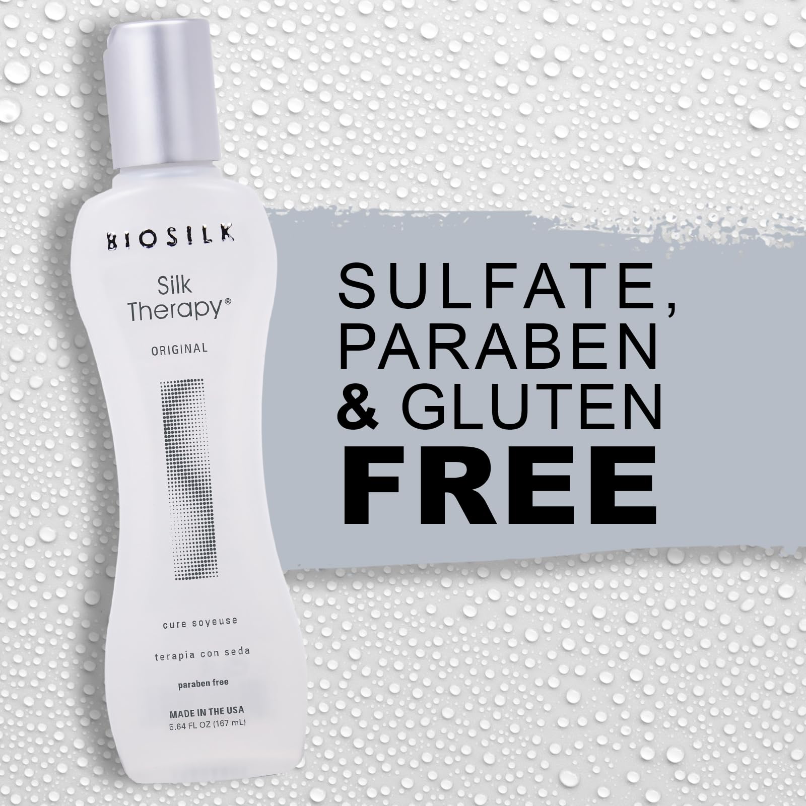 BioSilk producto en entorno natural que enfatiza fórmula sin crueldad