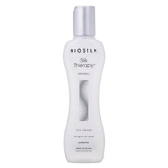 BioSilk botella frontal mostrando etiqueta y beneficio de brillo