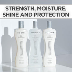 BioSilk textura del champú en espuma rica que limpia suavemente y añade brillo