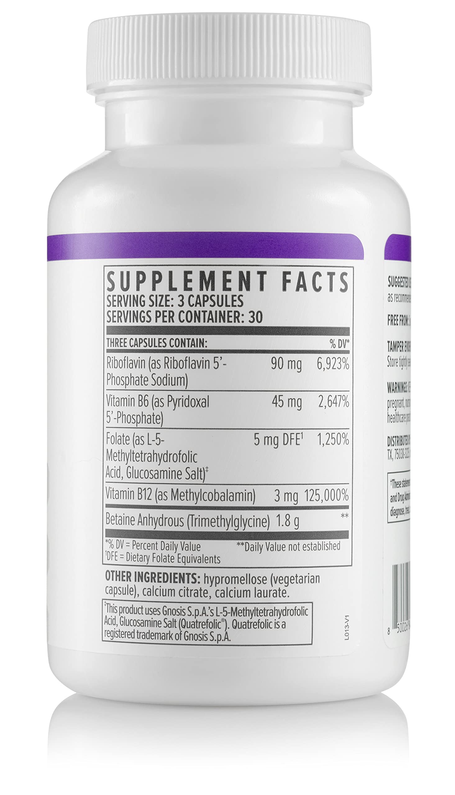 Biote Methyl Factors ingredientes clave resaltados para apoyo de metilación y energía