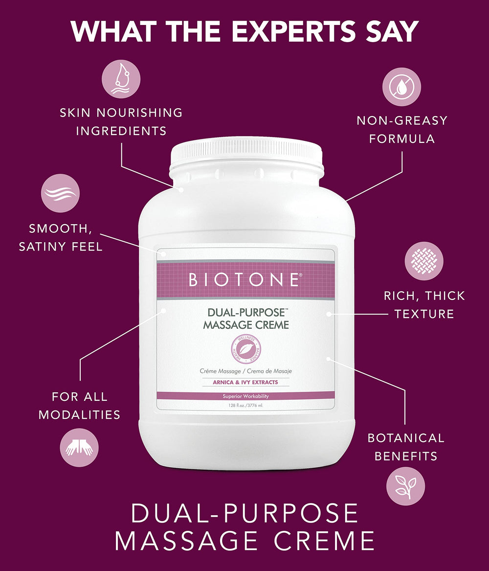 BIOTONE etiqueta con árnica y hiedra destacando ingredientes y confianza