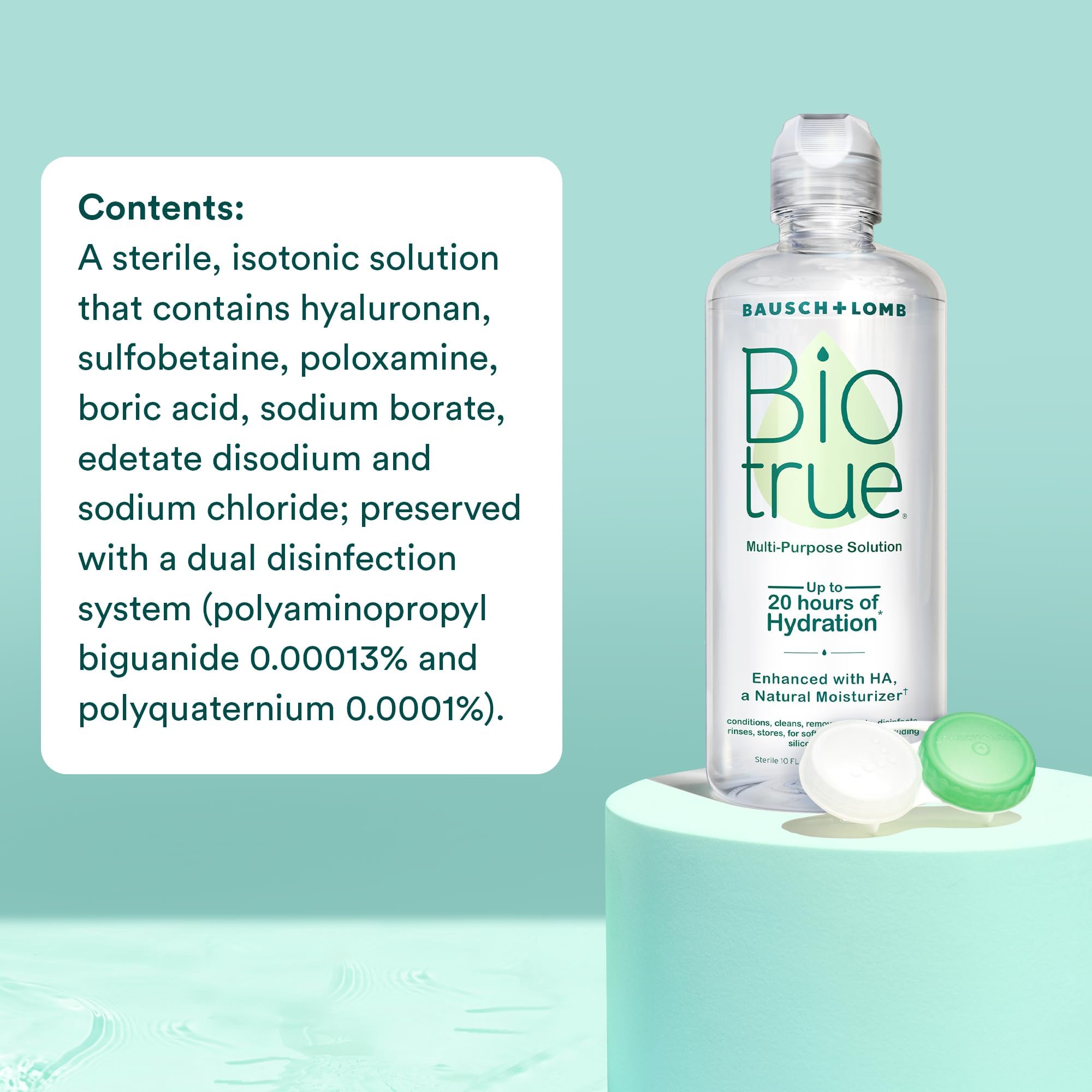 Biotrue uso en lavabo cotidiano mostrando facilidad de rutina