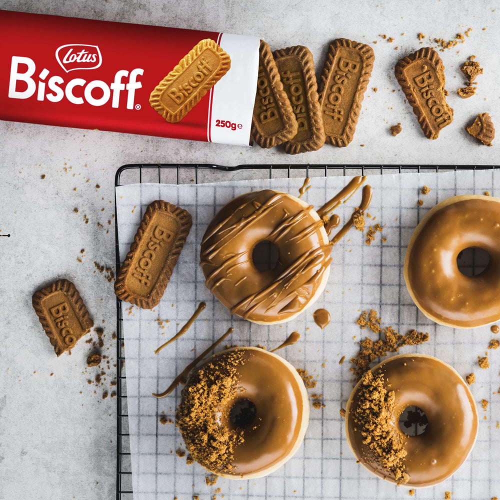Biscoff etiqueta con ingredientes claros y beneficio vegano