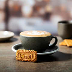 Biscoff primer plano de textura crujiente y sabor caramelizado