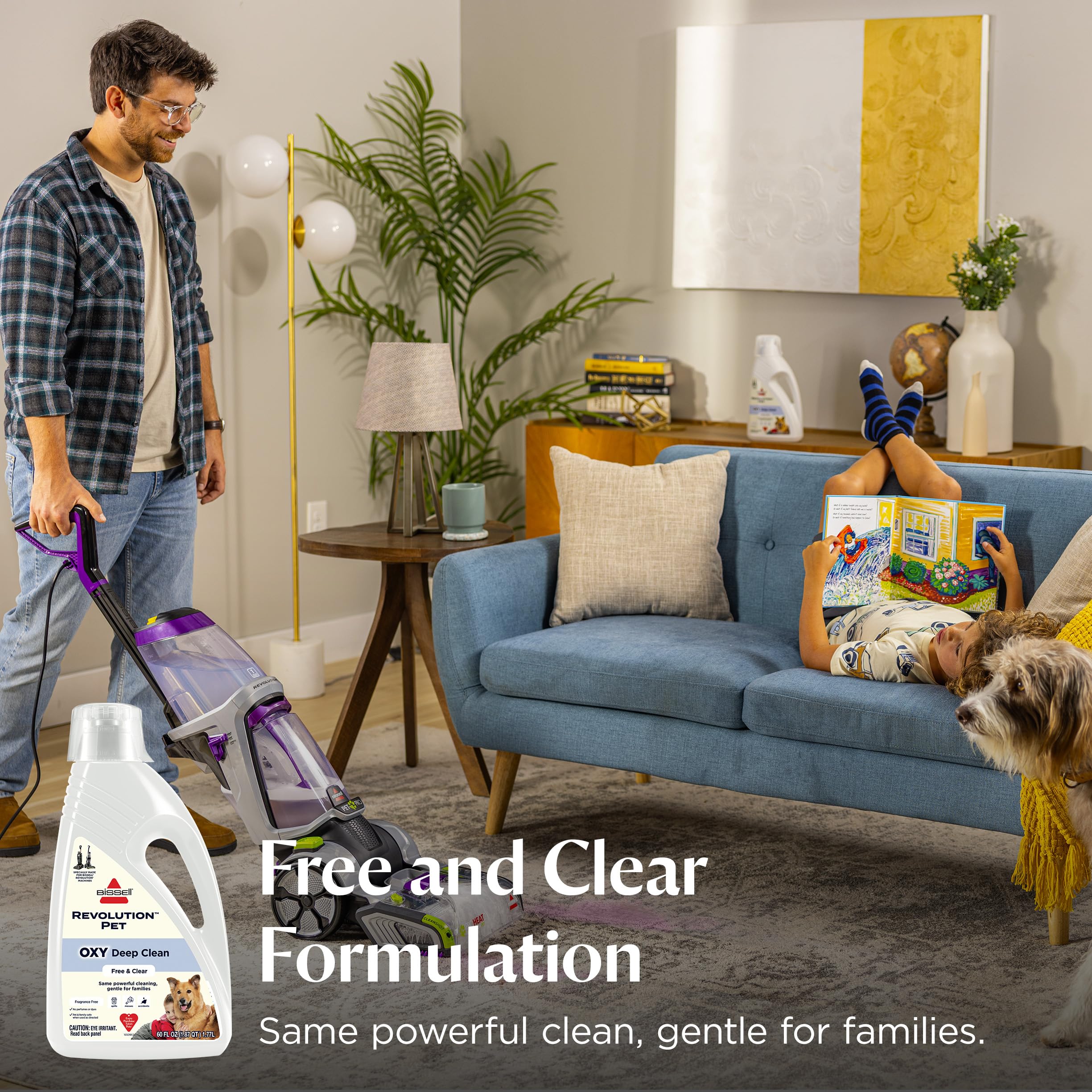 BISSELL etiqueta con ingredientes y biodegradables, transparencia del producto