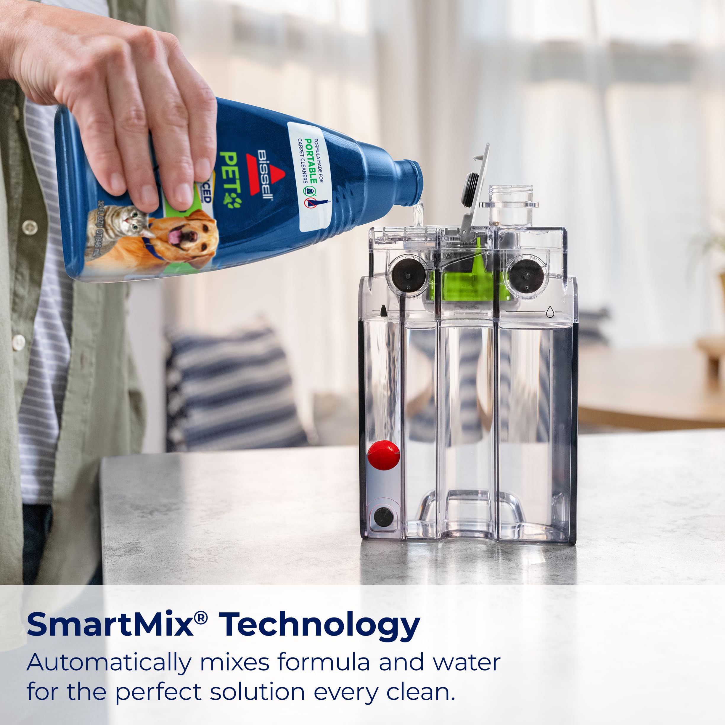 BISSELL Little Green Max Pet boquilla auto-limpiante que facilita eliminación de manchas