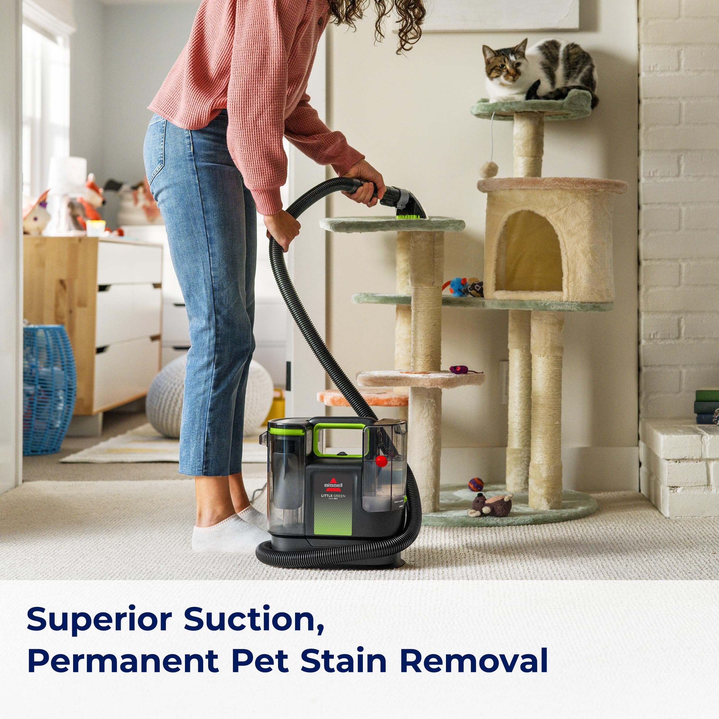 BISSELL Little Green Max Pet herramienta para pelo que mejora la extracción de fibra