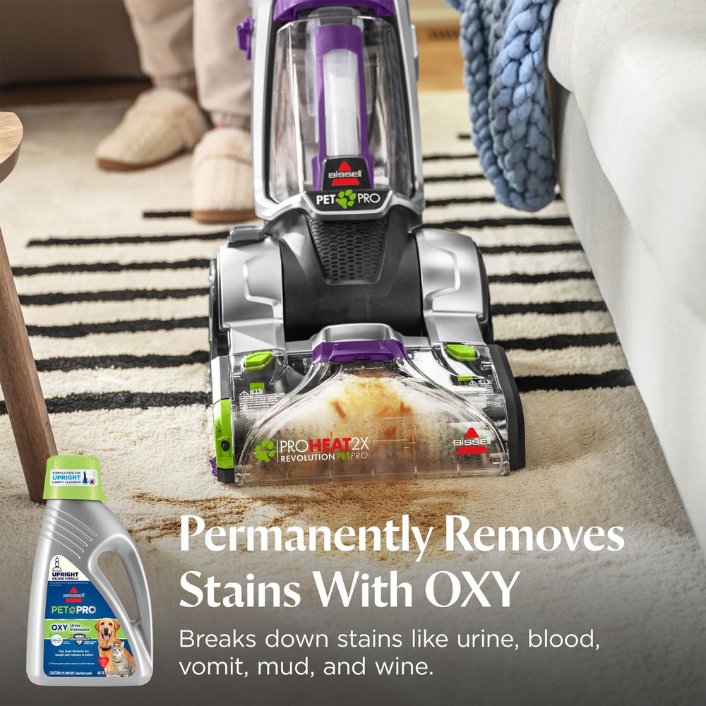 Bissell textured foam example showing stain lift action and visible cleaning power