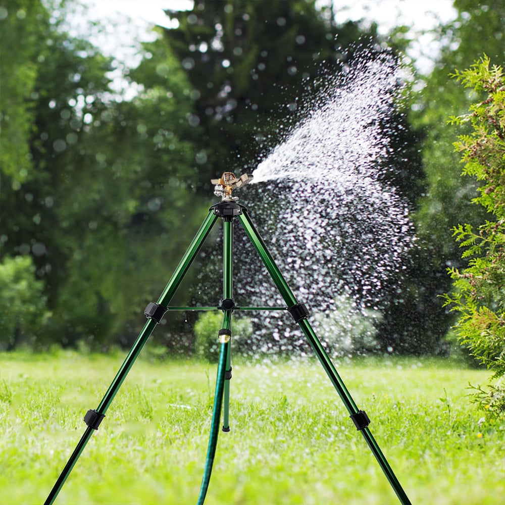 Biswing visible spray pattern showing coverage radius and adjustable arc