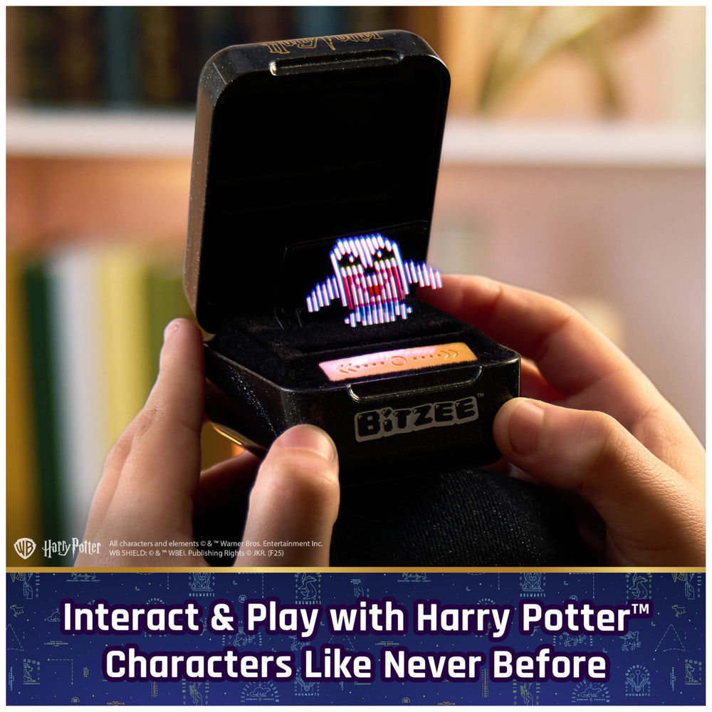 BITZEE vista interior con personajes como Harry y Hermione en efecto llegada