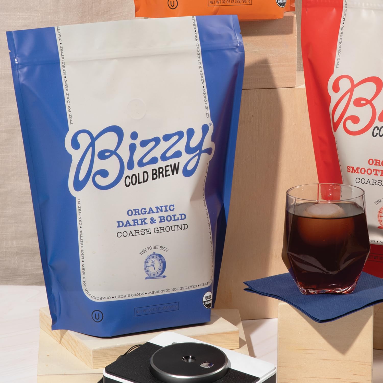 Bizzy textura de molienda gruesa optimizada y fácil de filtrar