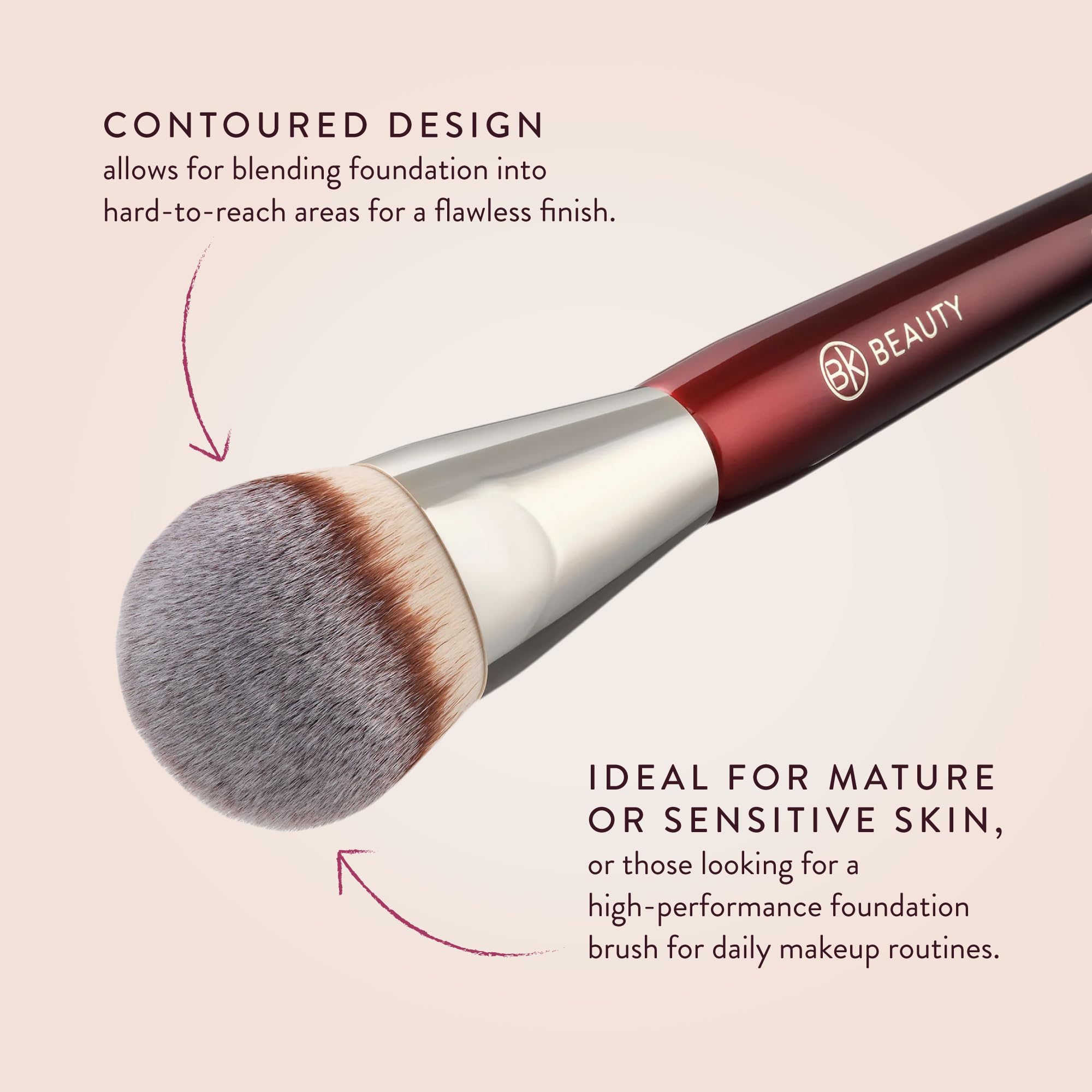 BK BEAUTY detalle del mango y etiqueta que resalta calidad artesanal