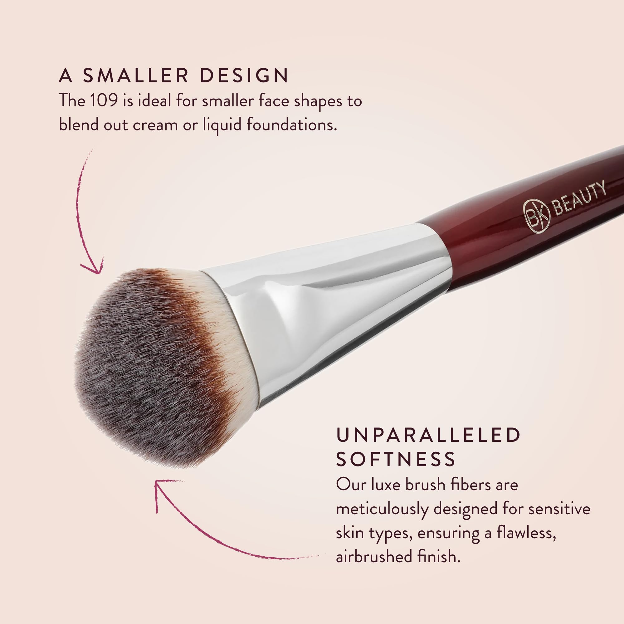 BK BEAUTY cerdas con resto de base demostrando baja absorción de producto