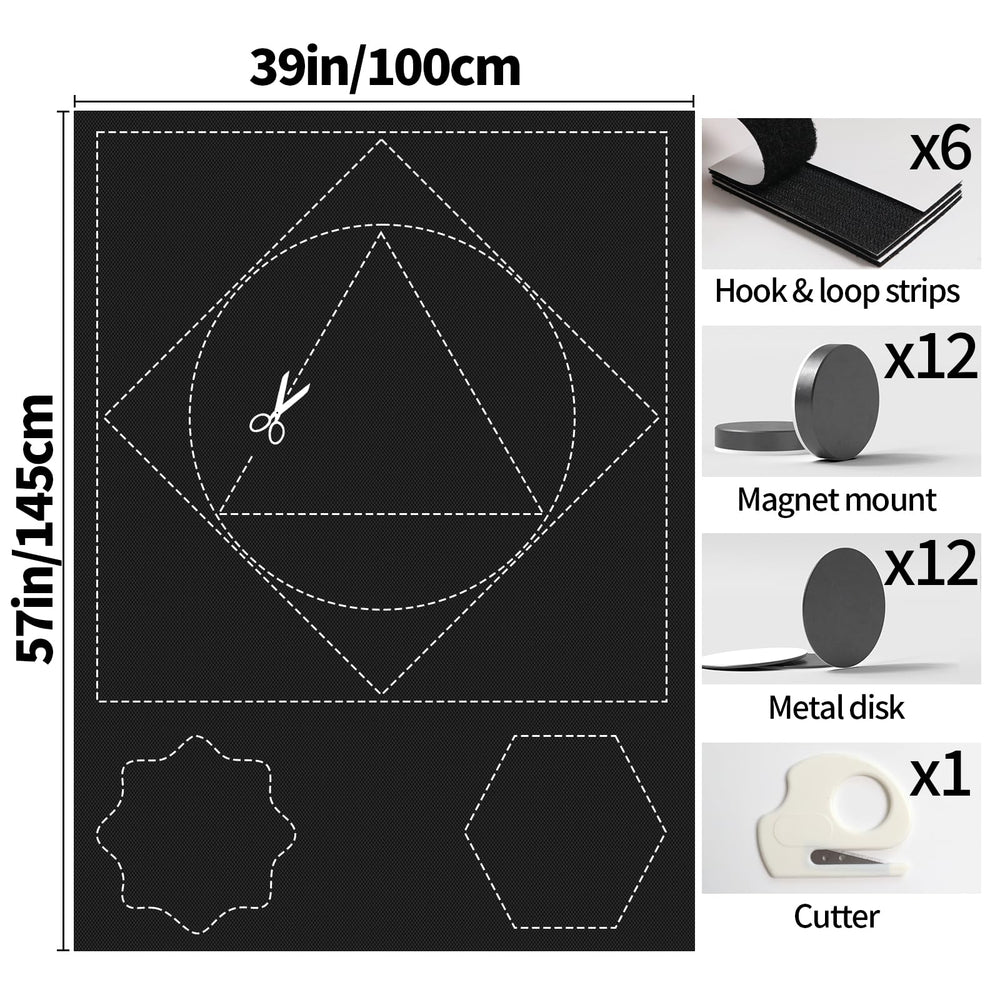 BKSAI comparación de tamaño 39x57 con objetos comunes para visualización clara