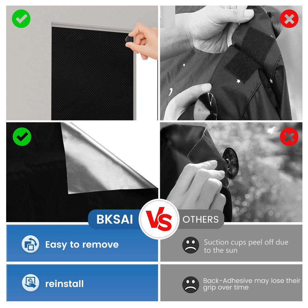BKSAI paquete completo con cortina y accesorios listo para instalar fácilmente