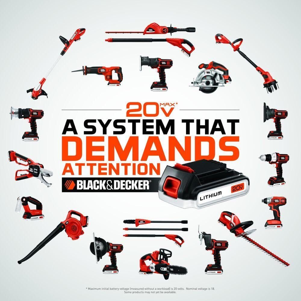 BLACK+DECKER pestillo de liberación seguro para extraer la batería con rapidez