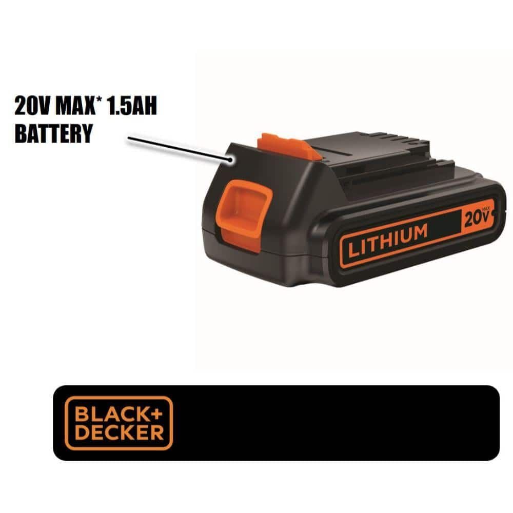BLACK+DECKER batería alimentando una sopladora en jardín para tareas cortas