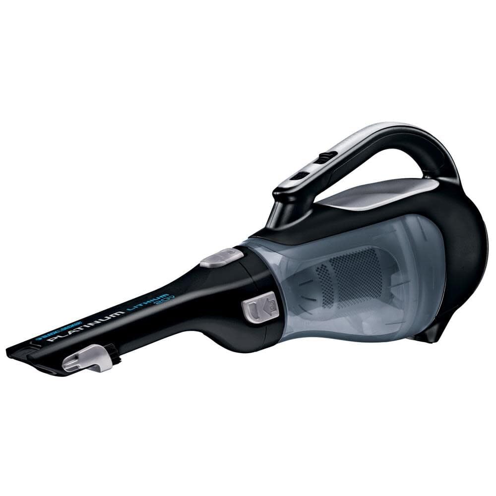 BLACK+DECKER base de carga con aspirador colocada para recarga y almacenamiento