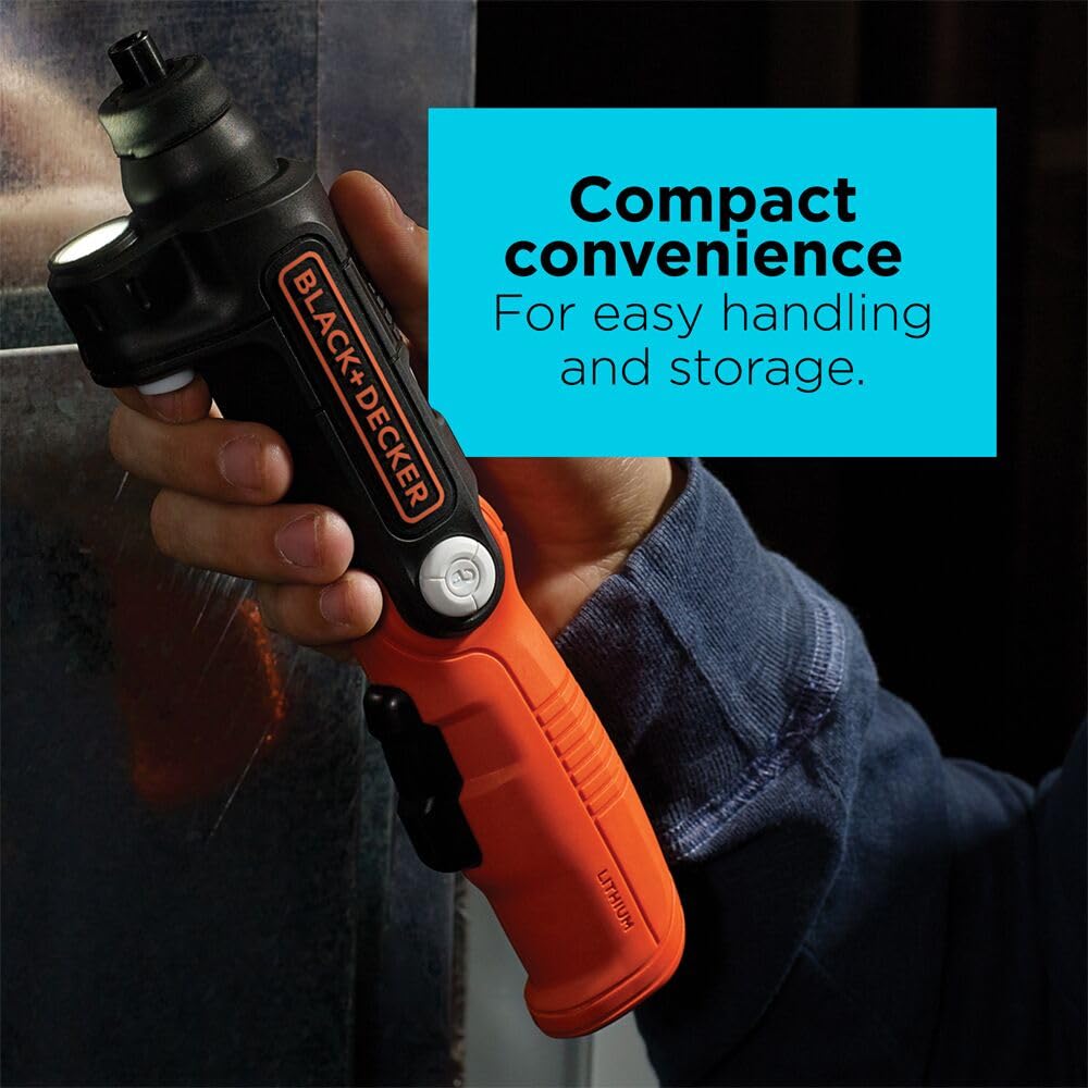 BLACK+DECKER comparación de tamaño para almacenamiento y transporte fácil