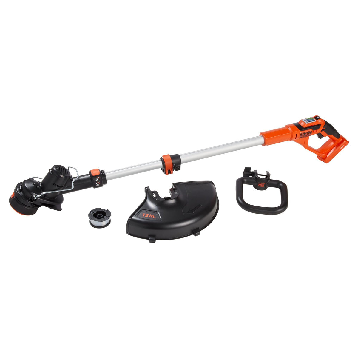 BLACK+DECKER frontal de la LST136B mostrando diseño robusto y control ergonómico