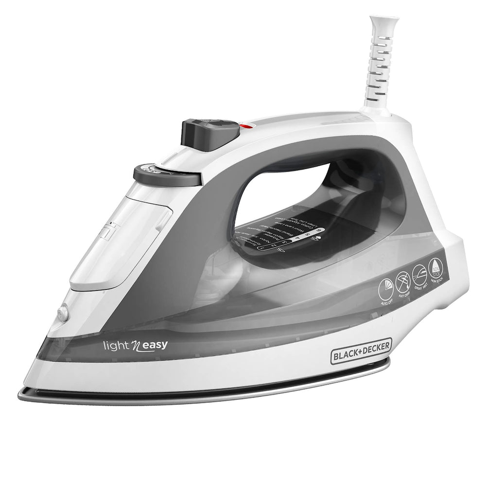 BLACK+DECKER vista frontal ligera y controles accesibles