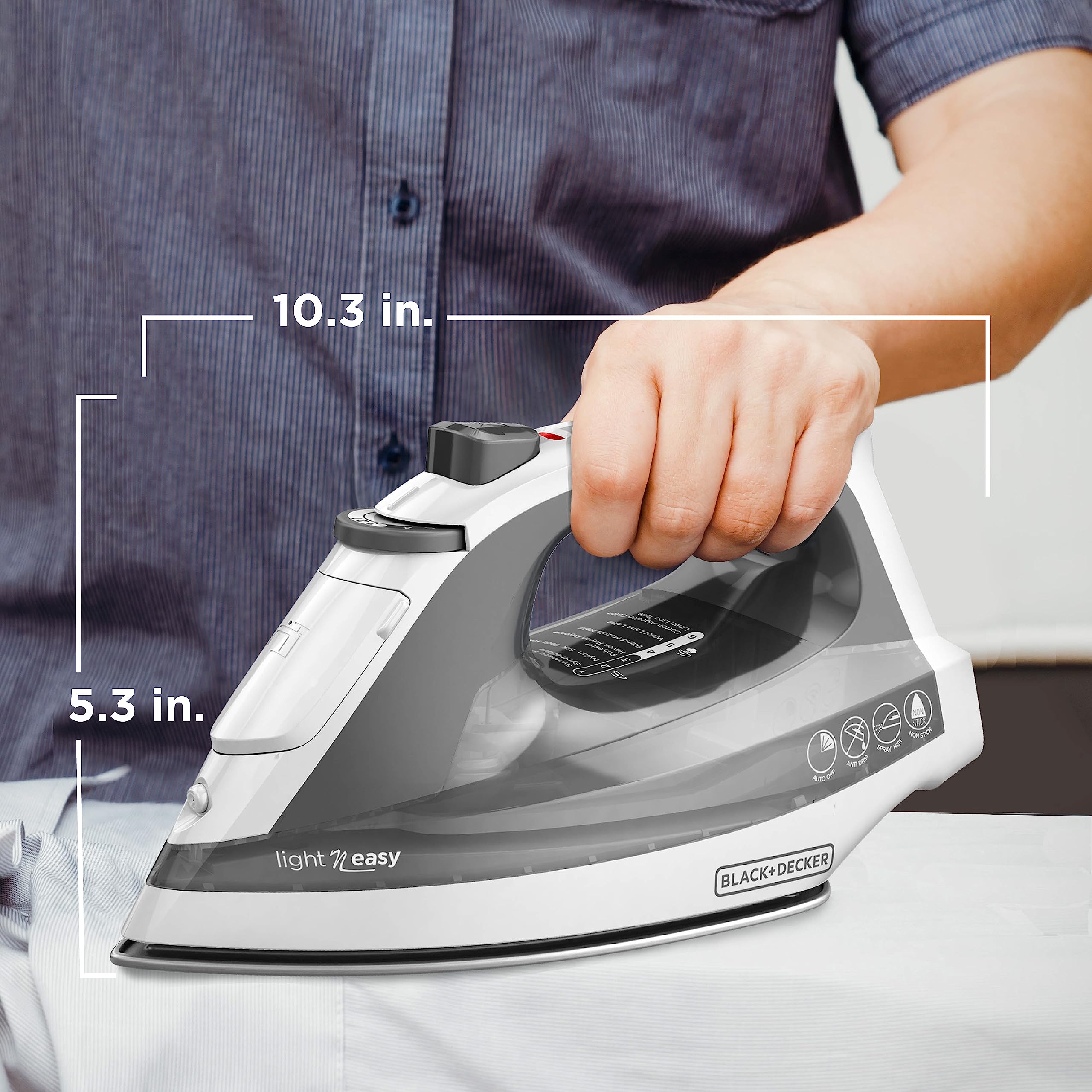 BLACK+DECKER comparación de tamaño, compacto para fácil almacenaje