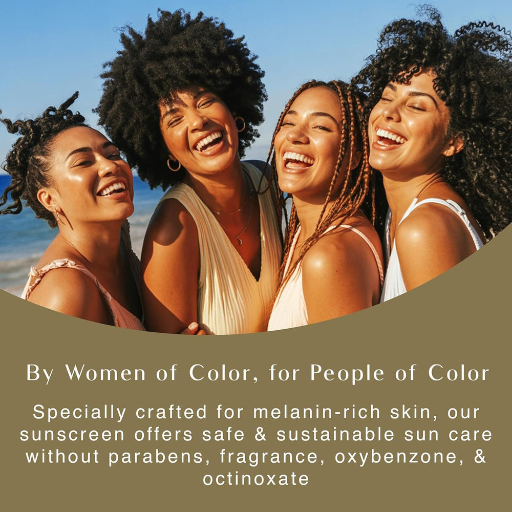 BLACK GIRL SUNSCREEN antes del maquillaje, actúa como primer facial