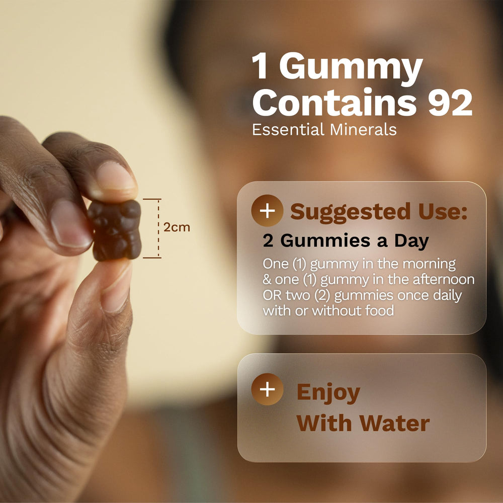 Black Girl Vitamins primer plano de gomitas textura apetitosa y natural