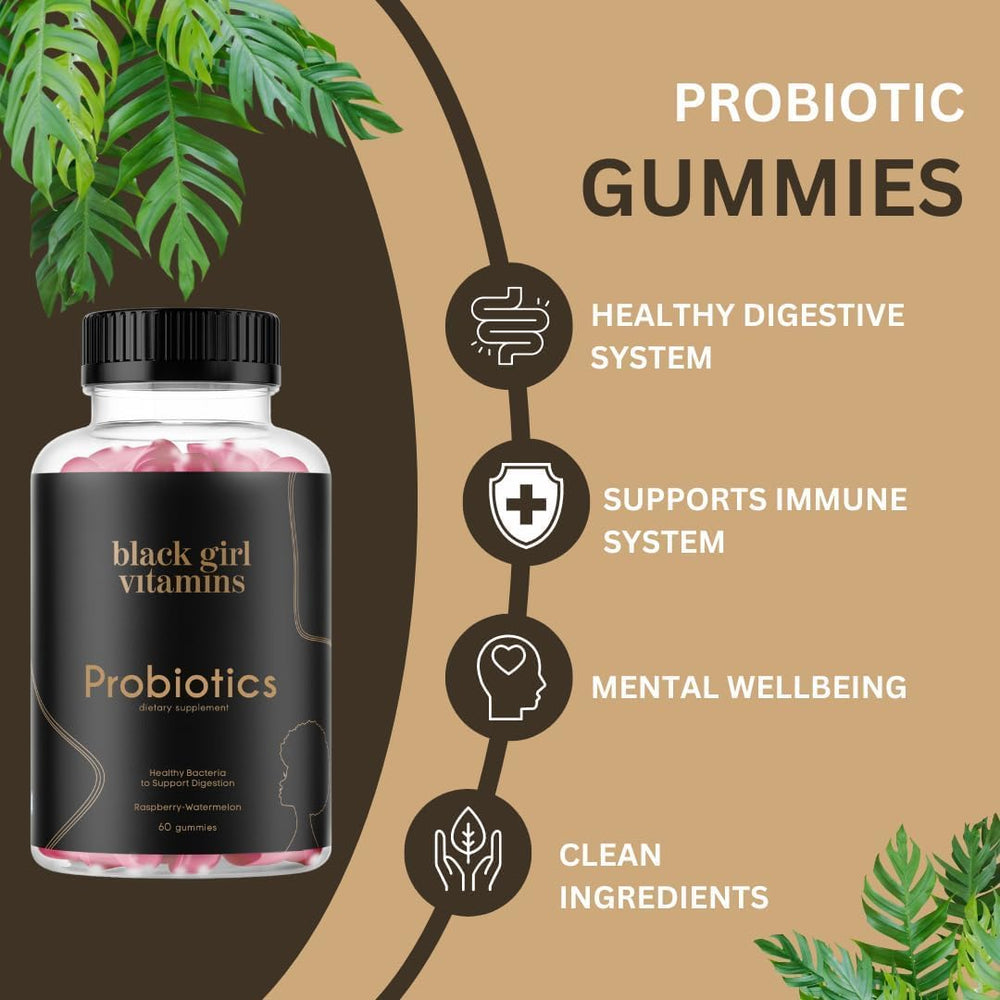Black Girl Vitamins gomita en primer plano que muestra textura y atractivo