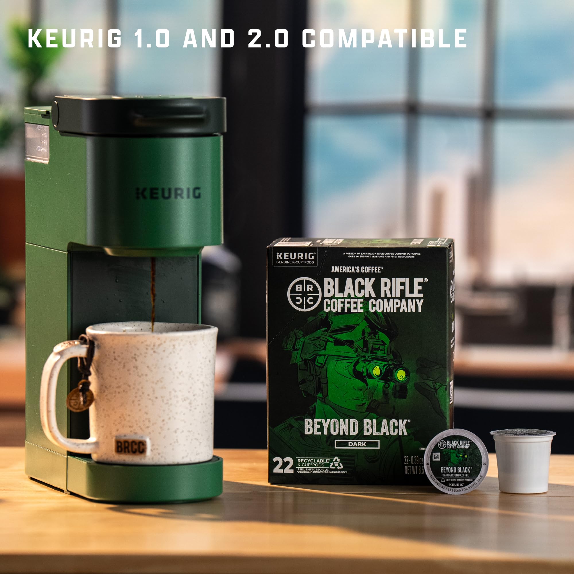 Black Rifle Coffee caja completa de 84 cápsulas lista para uso prolongado