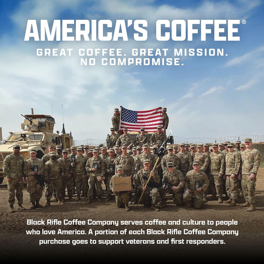 Black Rifle Coffee Company paquete abierto con cápsulas alineadas y frescura